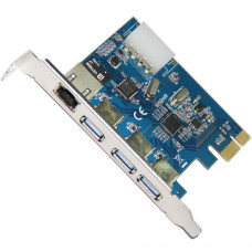 Концентратор USB 3.0 3 порта Orient <VA-3U3A88PE> + Gigabit Ethernet port (RJ45)