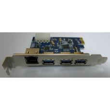 Концентратор USB 3.0 3 порта Orient <VA-3U3A88PE> + Gigabit Ethernet port (RJ45)