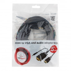 Конвертер HDMI(m) --> VGA(m)  5м Cablexpert <A-HDMI-VGA-03-5M>