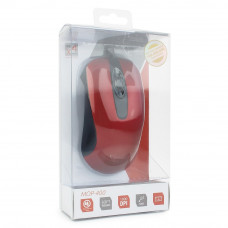 Мышь Gembird MOP-400-R, красный USB, бесшумный клик