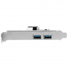 Контроллер PCI-E, USB3.0 Orient <VA-3U2219PE>  2 port-ext + 2 port-int, доп разъём питания