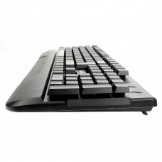 Клавиатура Гарнизон GK-350L, Rainbow,USB,черн, подставка для запястий, антифант. кл, 12 доп. функций