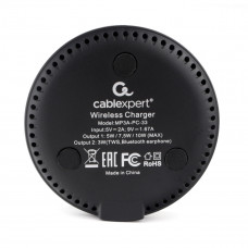 Беспроводной адаптер питания Cablexpert MP3A-PC-33, QI 10Wt, 7,5Wt, 5Wt, на присосках