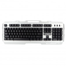 Клавиатура Гарнизон GK-340G, металл, подсветка RAINBOW, USB,черн/сер,антифантом кл-ши,каб 1.5м