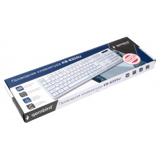 Клавиатура Gembird KB-8355U, USB, бежевый, лазерная гравировка символов, кабель 1,85м