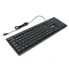 Клавиатура Гарнизон GK-130, USB, черный, 104 кл, кабель 1.5м