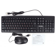 Клавиатура+мышь Гарнизон GKS-126, черный, 104 кл, 3кн, 1000 DPI, кабель 1.5м