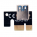Адаптер PCI-E X1 to X16 RISER CARD VER009