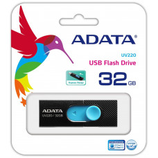 Флэш-диск 32 GB A-Data <AUV220-32G-RBKBL> UV220 USB 2.0 черный/синий