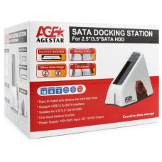 Docking Station  AgeStar <SUBT> <Silver> 2.5"&3.5" HDD USB2.0 Backup