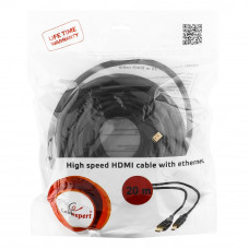 Кабель HDMI ==> HDMI 1.4 (19M/19M) 20м Gembird <CC-HDMI4-20M> черный, позол.разъемы