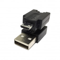 Переходник USB 2.0 A(m) --> microUSB(m) Espada <EUSBAMmcBm360><37672> поворотный 360°/ 360°