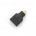 Переходник HDMI(f) --> microHDMI(m) Gembird <A-HDMI-FD> <угловой>