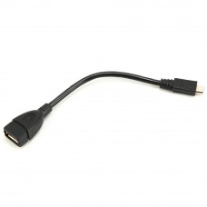 Переходник USB 2.0 A(m) --> microUSB(m) OTG Cablexpert A-OTG-AFBM-001, 0.15м