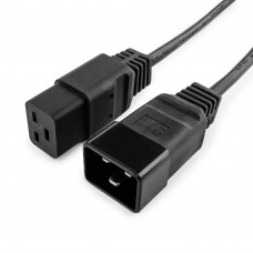 Удлинитель кабеля питания <С19 - C20> Cablexpert <PC-189-C19> для UPC 16А, черный, с заземлением