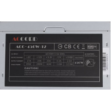 Блок питания ATX  450W Accord ACC-450W-12 (20+4pin) 4*SATA I/O switch
