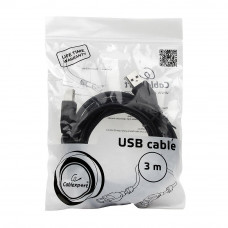 Кабель USB 2.0 A-->B, 3м проф. <CCF2-USB2-AMBM-10> феррит.кольц., черный