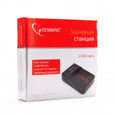 Адаптер питания 220 В - USB Gembird <MP3A-PC-01> 3 порта, 3A суммарно
