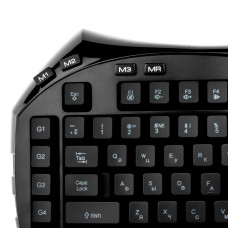 Клавиатура Gembird KB-G100L, USB, игровая, синяя подсветка символов, создание макросов