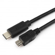 Кабель USB 2.0 microB-->C,  1м Cablexpert <CCP-USB2-mBMCM-1M> Type-C