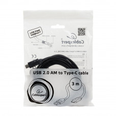 Кабель USB 2.0 A-->C, 3м Cablexpert <CCP-USB2-AMCM-10> USB2.0 AM/USB3.1 Type-C