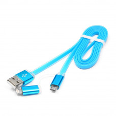 Кабель USB 2.0 A-->microB 5p+Apple Lightning 1м Cablexpert <CC-mAPUSB2bl1m> голубой