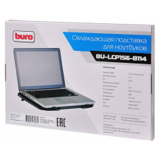 Подставка для ноутбука Buro BU-LCP156-B114 15.6"357x265x33мм 1xUSB 1x 140ммFAN 345г металлическая се