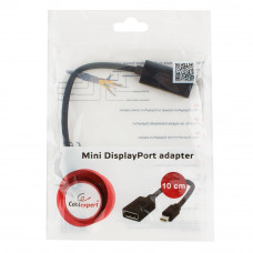 Переходник miniDisplayPort(m) -->  DisplayPort(f) Cablexpert A-mDPM-DPF-001, 20M/20F, длина 16см