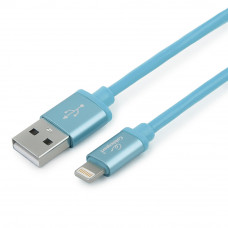 Кабель USB 2.0 A(m) --> Lightning  1м Cablexpert <CC-S-APUSB01Bl-1M> серия Silver, синий