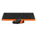 Клавиатура+мышь A4 Fstyler F1010 черный/оранжевый USB Multimedia