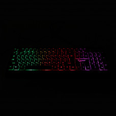 Клавиатура Gembird KB-220L USB, черная, 104 клавиши, подсветка Rainbow, кабель 1.5м