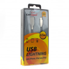 Кабель USB 2.0 A(m) --> Lightning  0.5м Cablexpert <CC-G-APUSB01Bk-0.5M> серия Gold, черный
