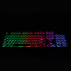 Клавиатура Gembird KB-240L USB, черная, 104 клавиши, подсветка Rainbow, кабель 1.5м