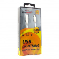 Кабель USB 2.0 A(m) --> Lightning 1.8м Cablexpert <CC-G-APUSB01W-1.8M> серия Gold, белый