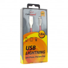 Кабель USB 2.0 A(m) --> Lightning 1.8м Cablexpert <CC-G-APUSB01R-1.8M> серия Gold, красный