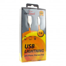 Кабель USB 2.0 A(m) --> Lightning  1м Cablexpert <CC-G-APUSB01O-1M> серия Gold, оранжевый