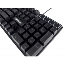 Клавиатура Гарнизон GK-200GL, USB подсв., черный, черный, антифантомные и "механизированные" клавиши