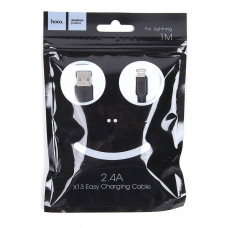 Кабель USB 2.0 A(m) --> Lightning  1м hoco X13, черный